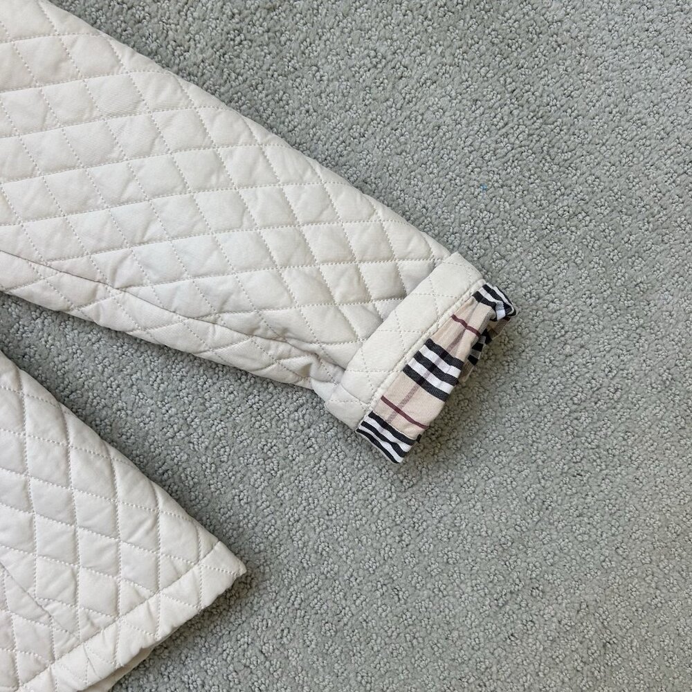Burberry Brit Women’s Kencott Quilted Zip up Nova Check Jacket Beige Size XS - Picture 7 of 15